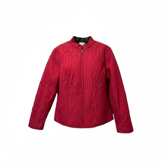 💖 Chico’s Reversible Quilted Jacket – Fuchsia & Black – Size 1 (M 8–10) - Picture 5 of 15